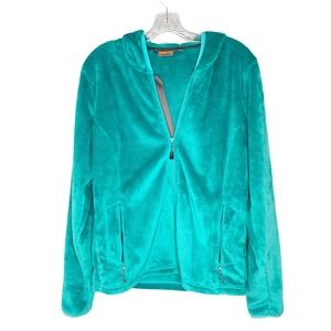 Merrell Blue Zip Up Hooded Fleece Sweater Size L
